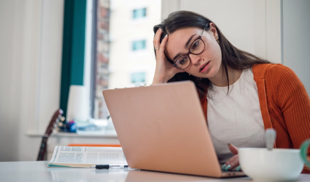 Bored student at desk